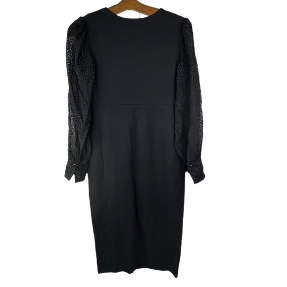 Soon Maternity Dress Size XS Louise Long Sleeve Black Dot Contrast Casual New - Picture 3 of 12